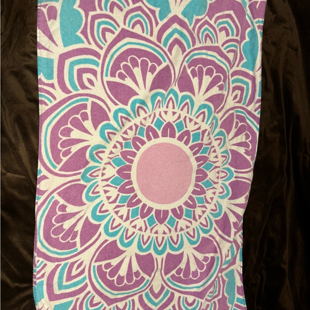Colorful Mandala Drawstring Towel Backpack - Picture 2 of 9